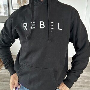 Black Rebel Hoodie, Size Medium, Men's